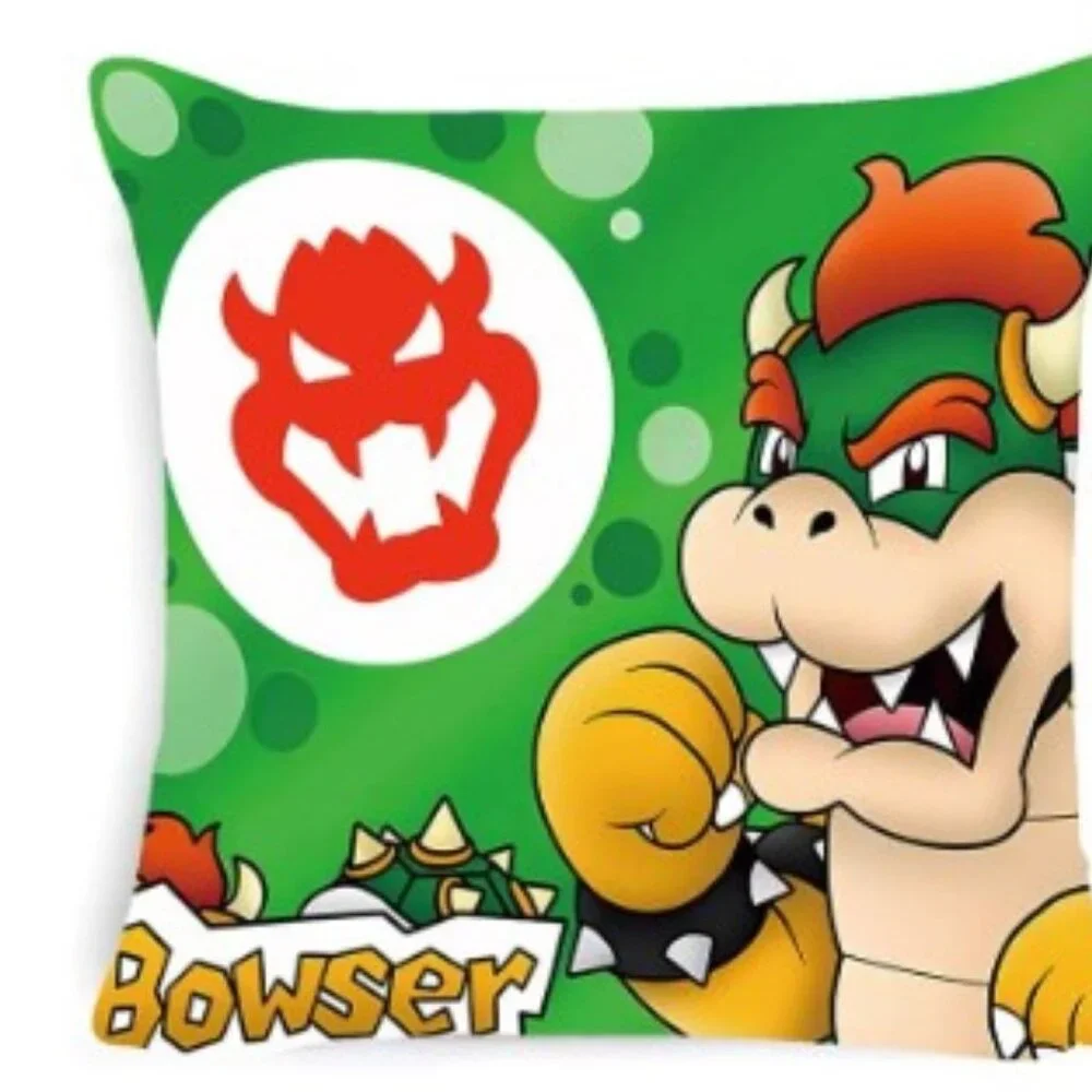 Bowser Super Mario Double Sided Decorative Pillow 18x18